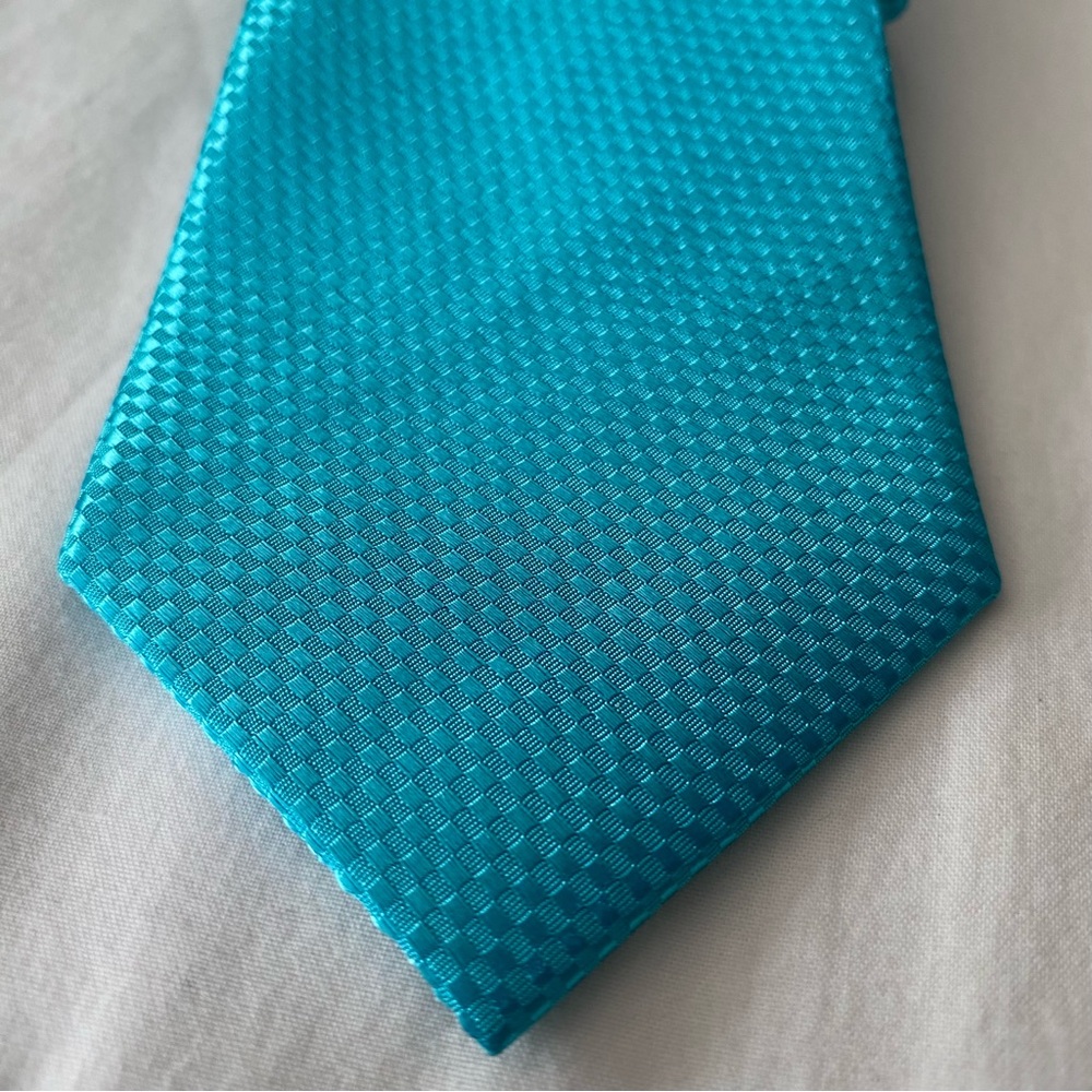 HERO Men’s Necktie Teal Blue Disco 80’s Retro Costume Polyester 3x58” Tie Shiny